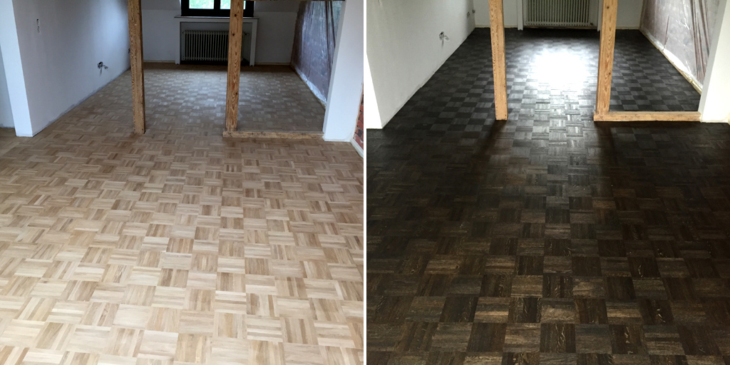 Farbe für Parkett und Dielen: Holzboden einfärben