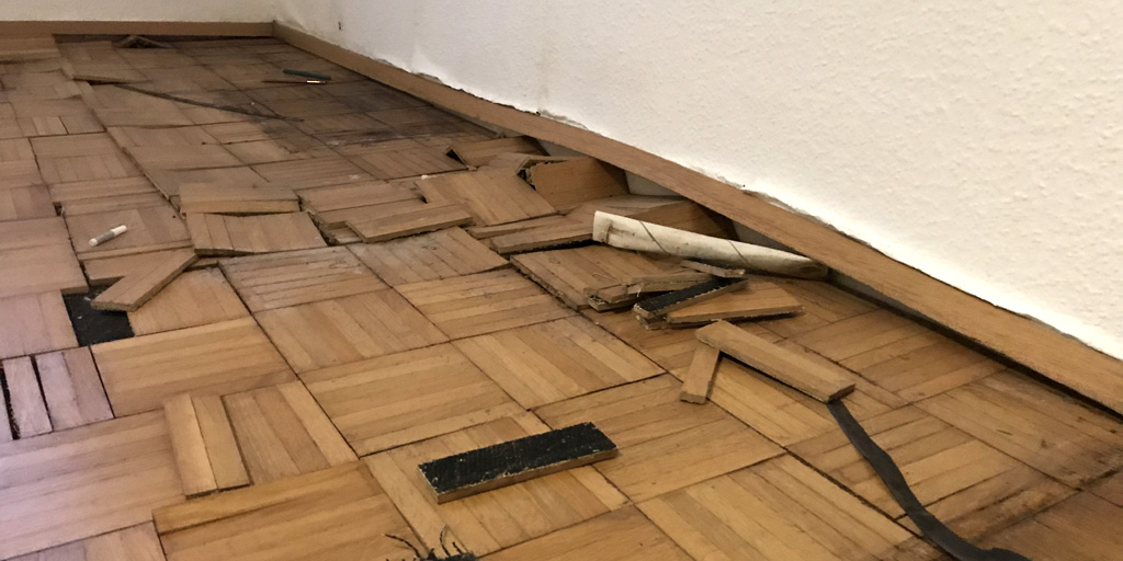 Parkett erneuern nach Wasserschaden Parket Remel