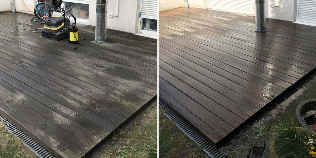 So geht's richtig: Holzterrasse reinigen ohne Hochdruckreiniger