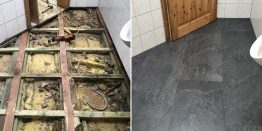Wasserschaden im Bad: Designbelag statt Fliesen in Lüdinghausen