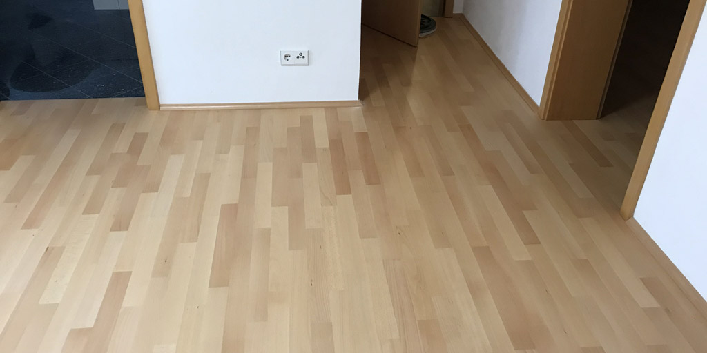 Stabparkett nach Tausch des Bodens