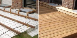 Bestehende Terrasse mit Holz belegen: Terrassenrenovierung vorher und nachher