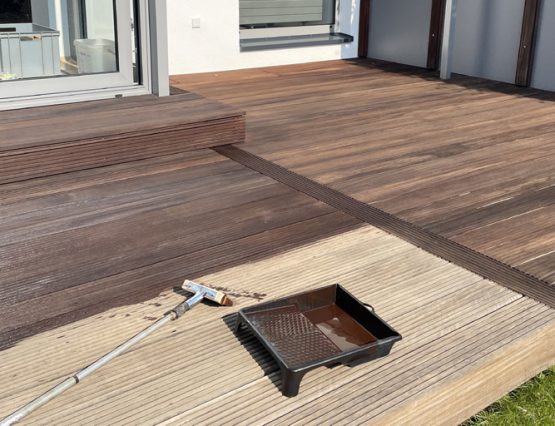 Farbe von Terrassendielen ändern und Terrasse umfärben